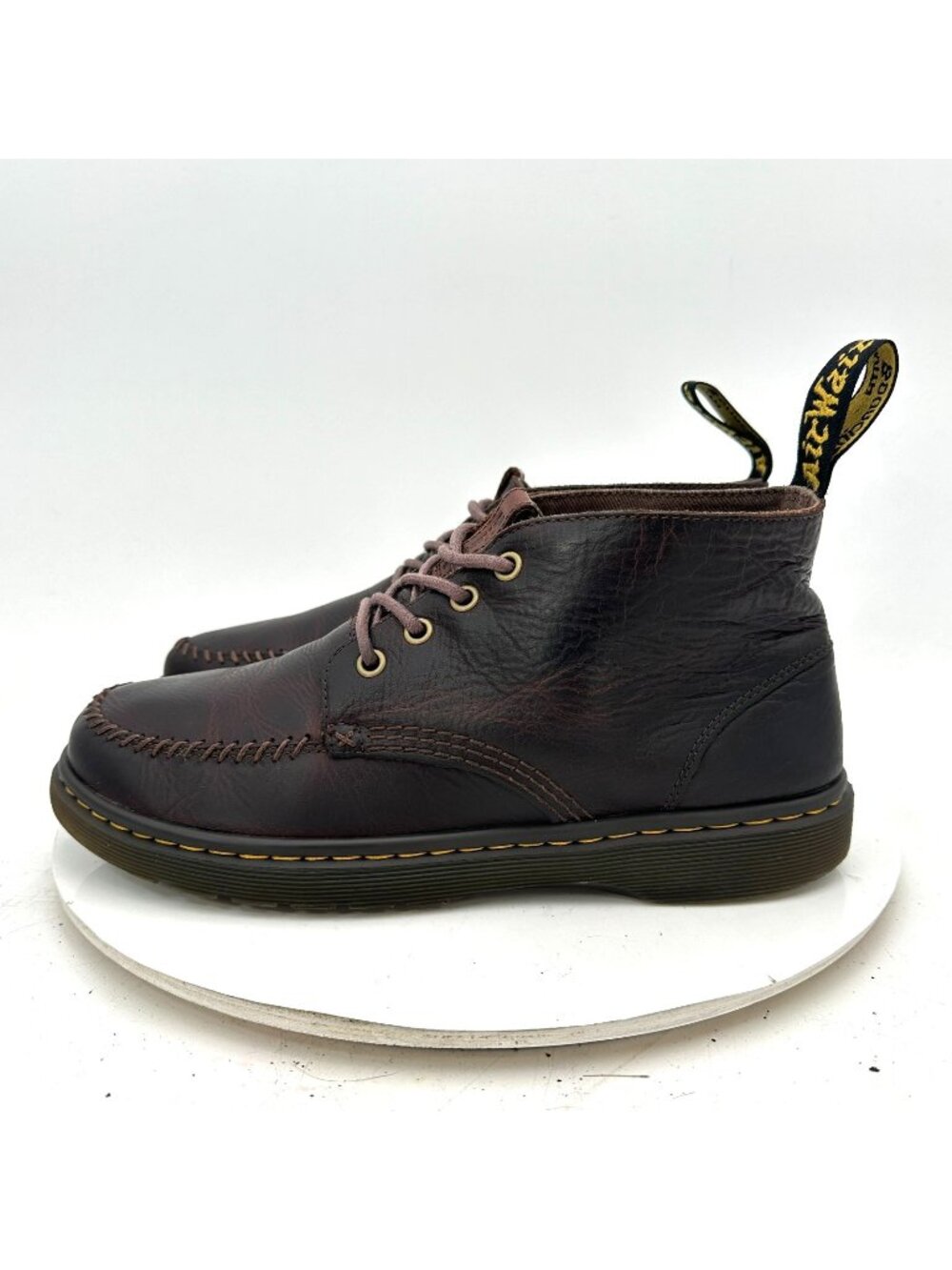 Dr Martens Holt Men Size 9 Dark Brown Leather Mocassin Ankle Chukka Boot